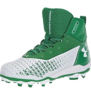 Under Armour Hammer MC White Green Football Cleats Size 13 3021193-301 Sports